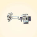 Swarovski Crystals Baguette Surround Square Cufflinks - TCG London