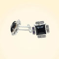 Swarovski Crystals Baguette Surround Square Cufflinks - TCG London