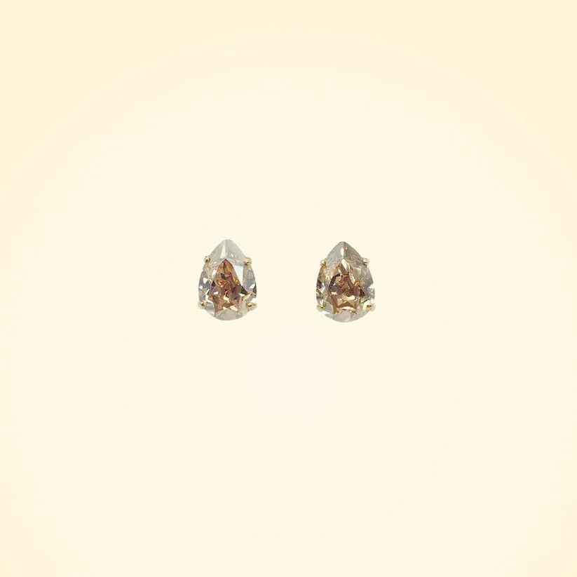 Swarovski Crystals Teardrop Stud Earrings - TCG London