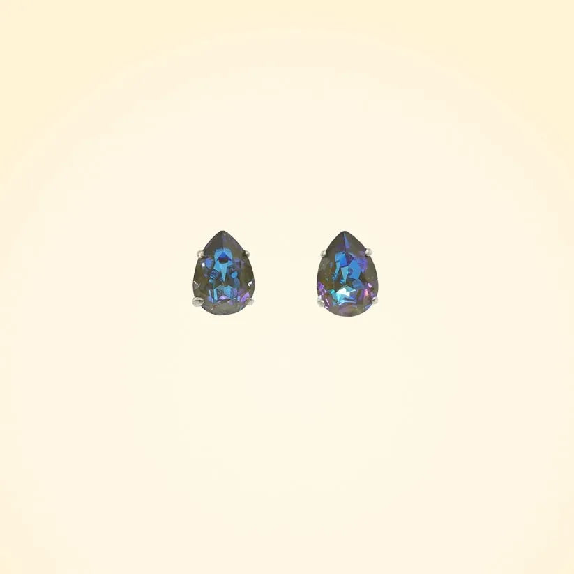 Swarovski Crystals Teardrop Stud Earrings - TCG London