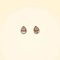 Swarovski Crystals Teardrop Stud Earrings - TCG London