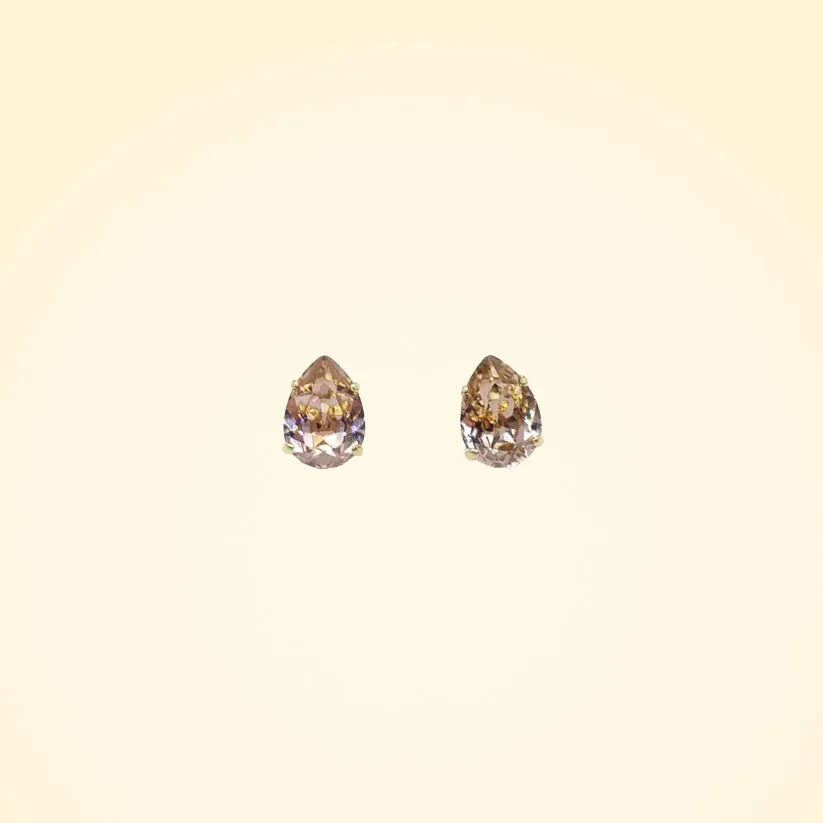 Swarovski Crystals Teardrop Stud Earrings - TCG London