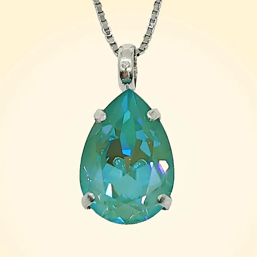Small Swarovski Crystals Teardrop Pendant - TCG London