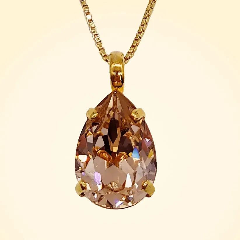 Small Swarovski Crystals Teardrop Pendant - TCG London