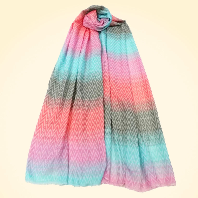 Large Fine Pashmina Stole with Patterned Design - TCG London