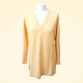 Loose Fit Cashmere V-Neck Long Tunic - TCG London
