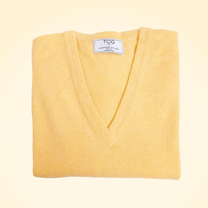 Loose Fit Cashmere V-Neck Long Tunic - TCG London