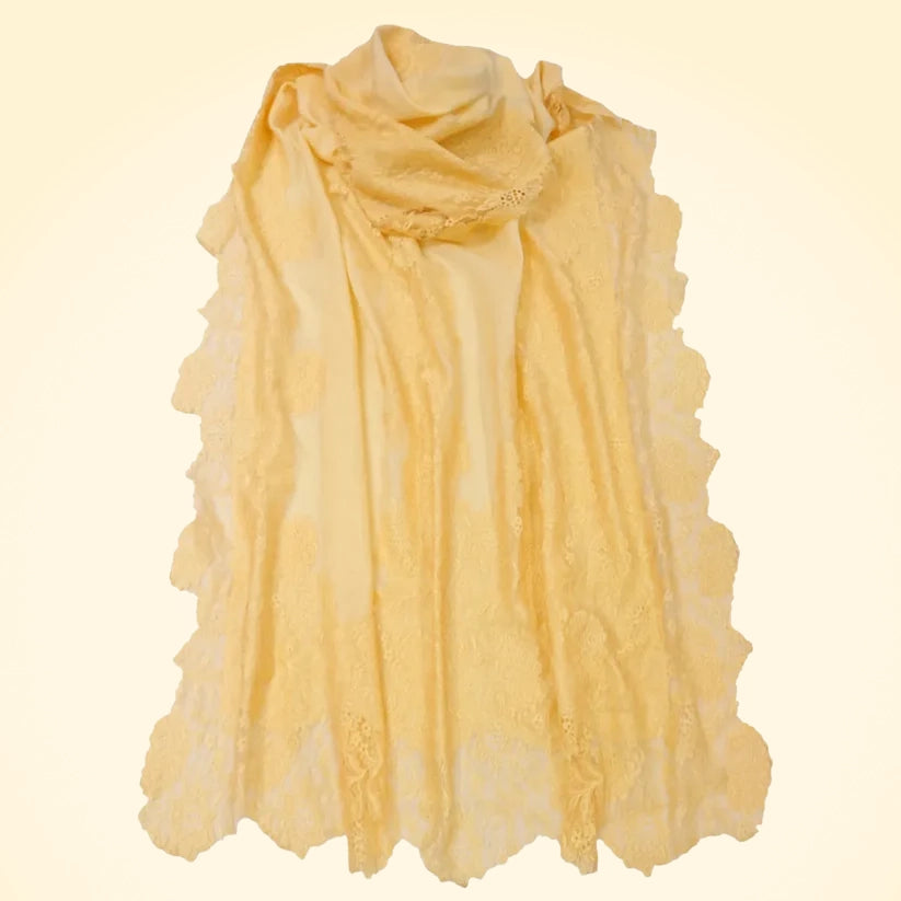 Lace Pure Pashmina Cashmere Shawl - TCG London