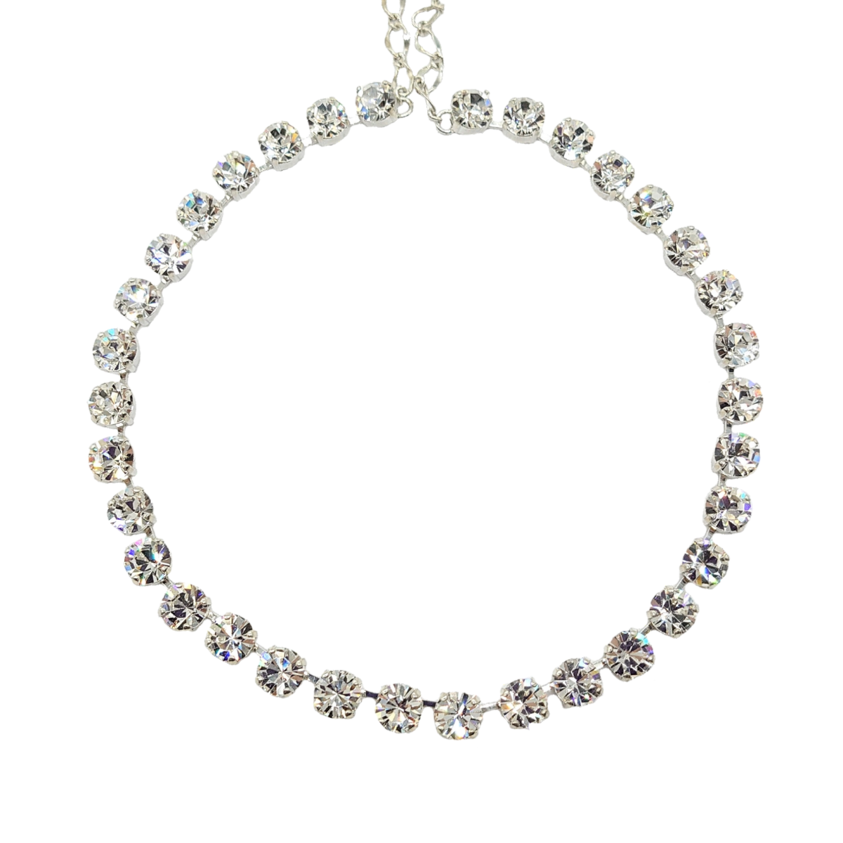 Single Row Swarovski Crystals Necklace - TCG London