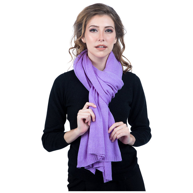 Large Lambswool and Silk Knitted Scarves - TCG London