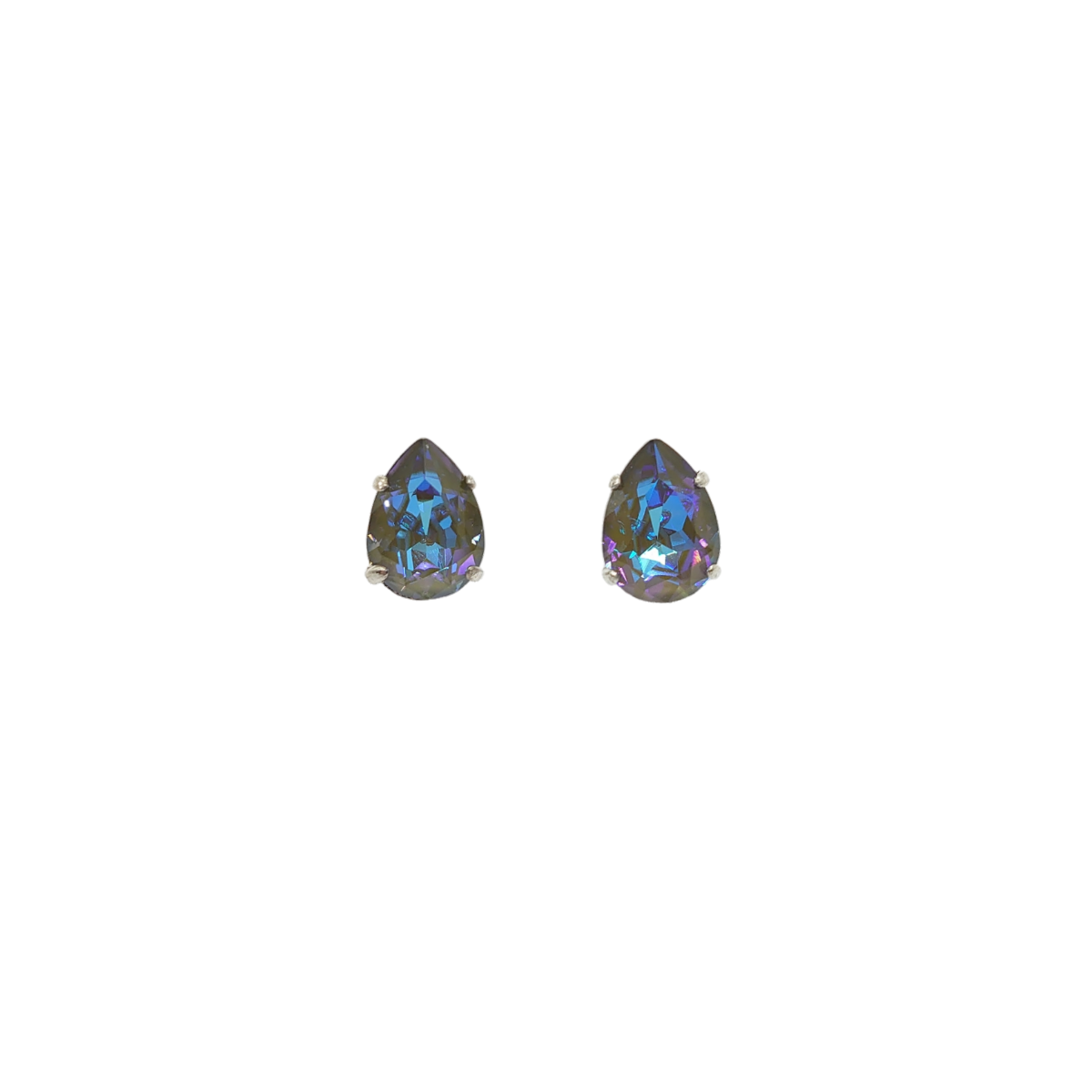Swarovski Crystals Teardrop Stud Earrings - TCG London